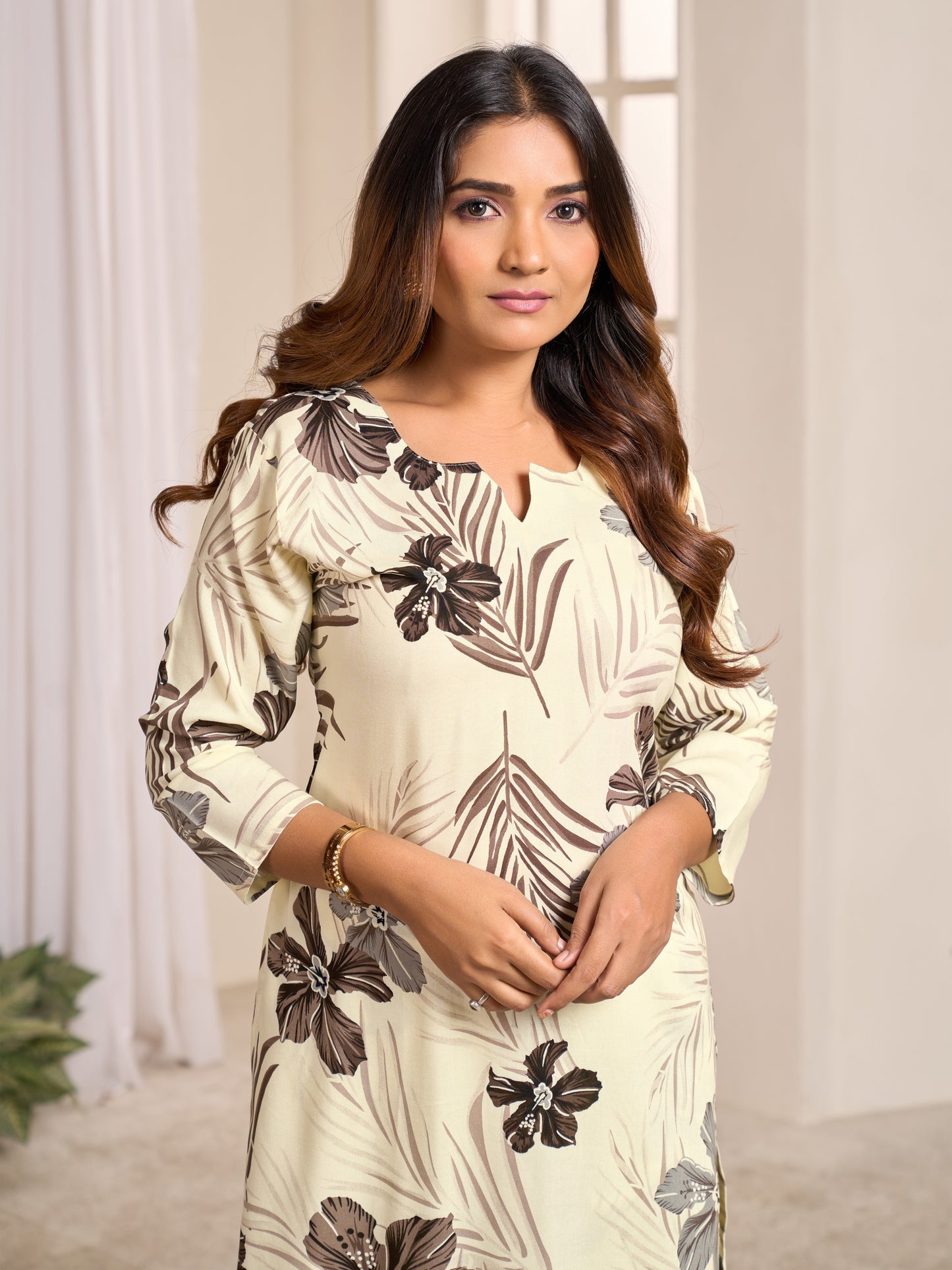 Floral Breeze Beige Co-ord Set