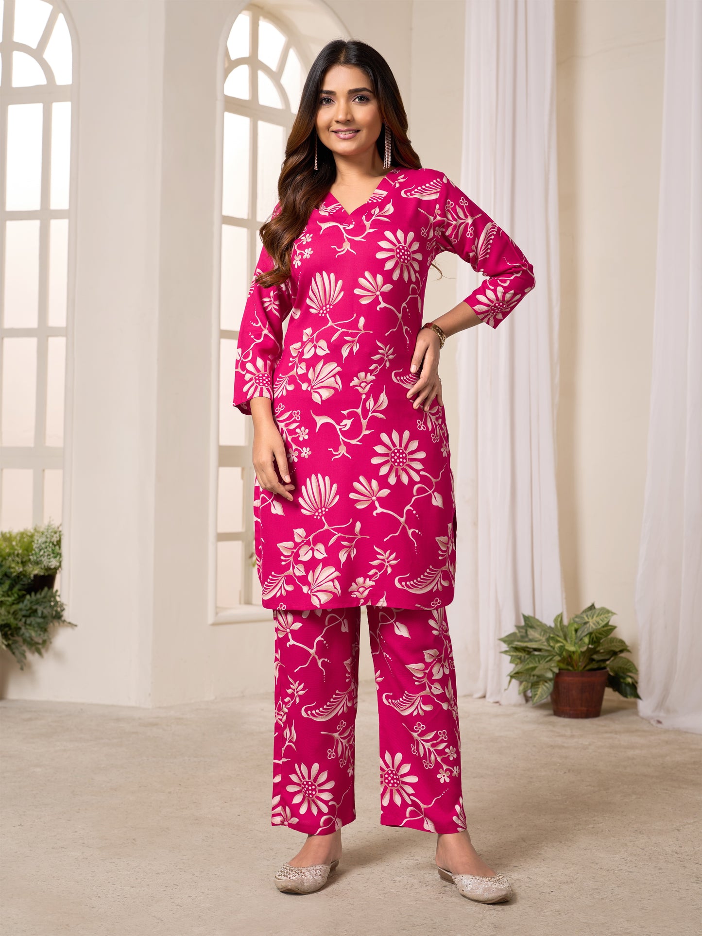 Fuchsia Bloom – Pink Floral Co-ord Set