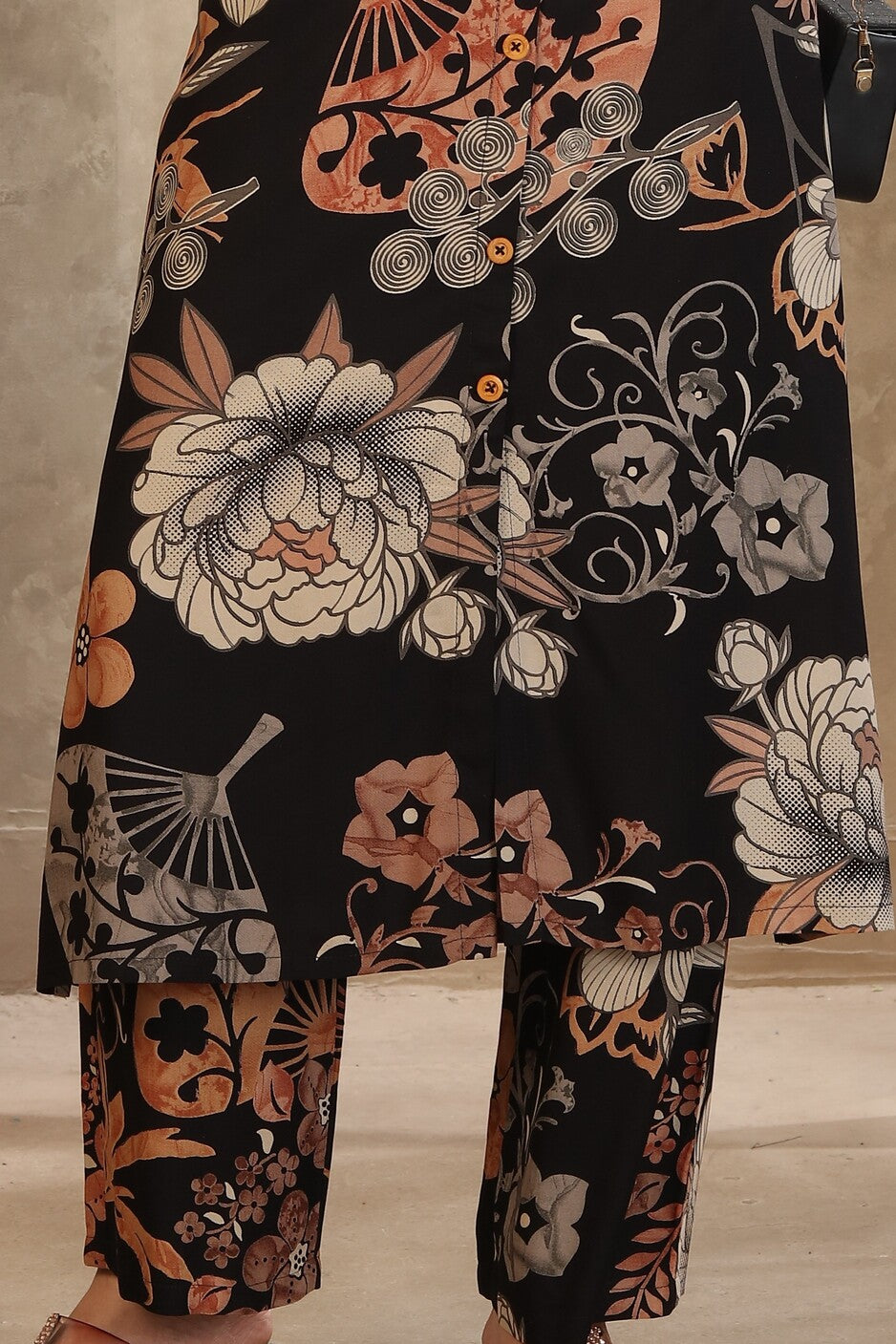 Black Floral Co-ord Set