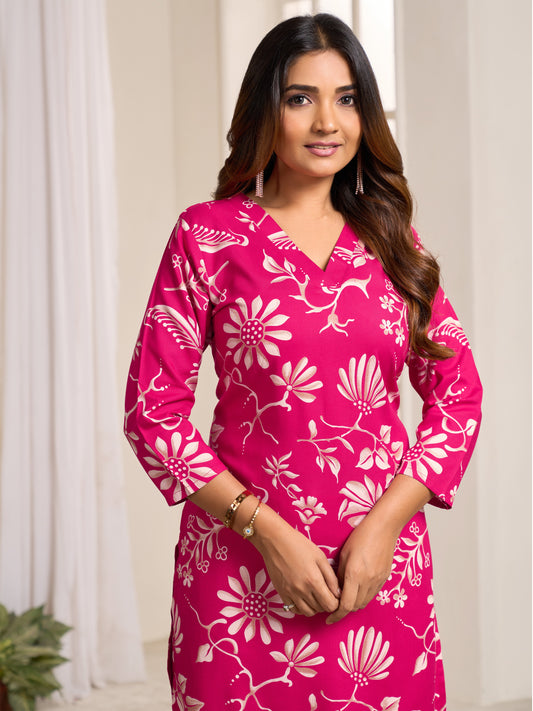 Fuchsia Bloom – Pink Floral Co-ord Set