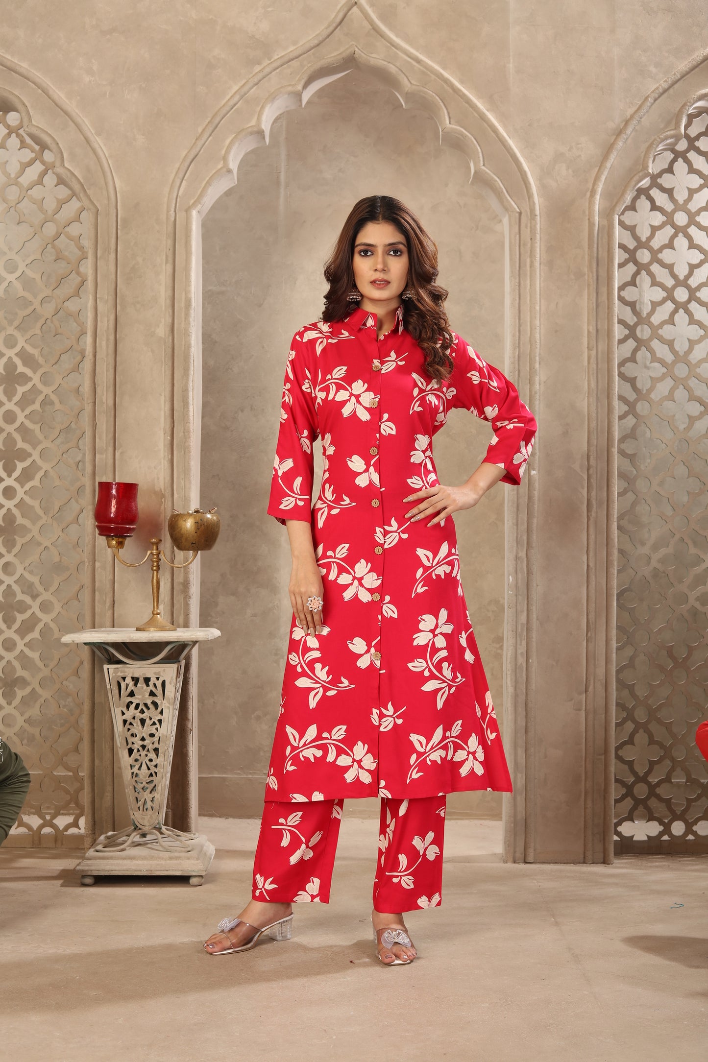 Magenta Floral Co-ord Set