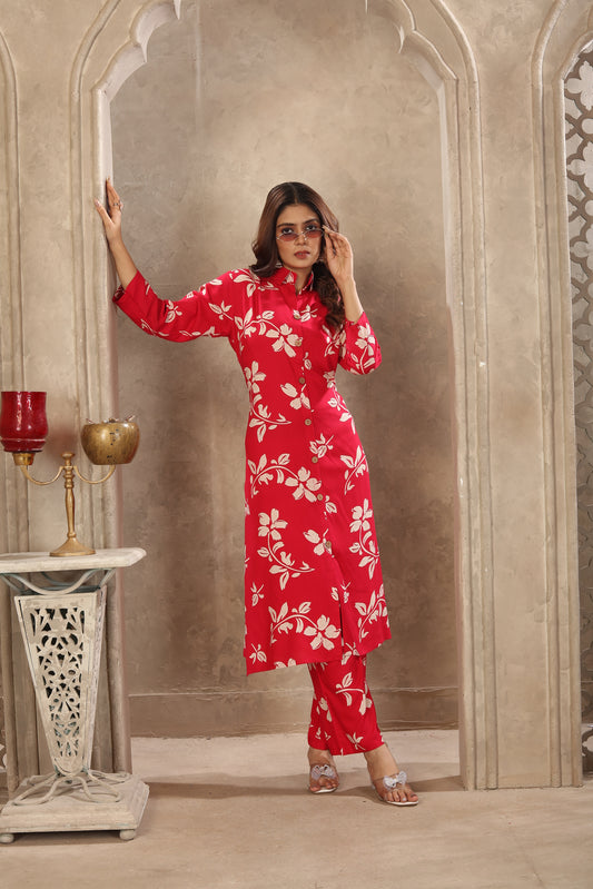 Magenta Floral Co-ord Set