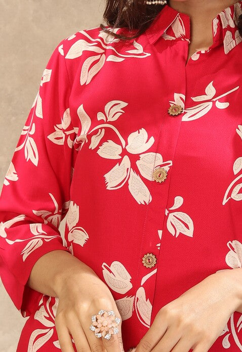 Magenta Floral Co-ord Set