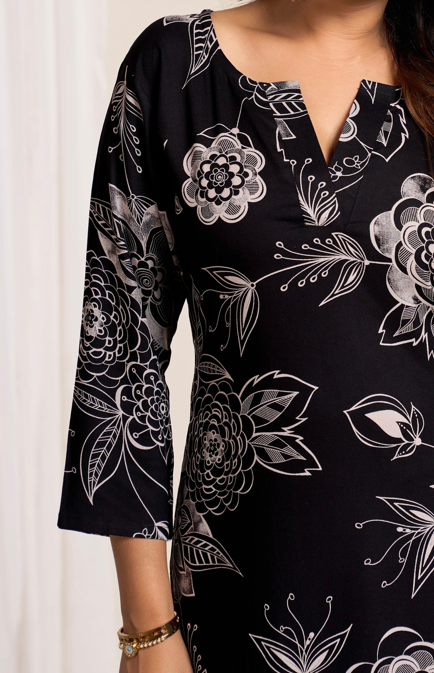 Midnight Grace – Black Floral Co-ord Set