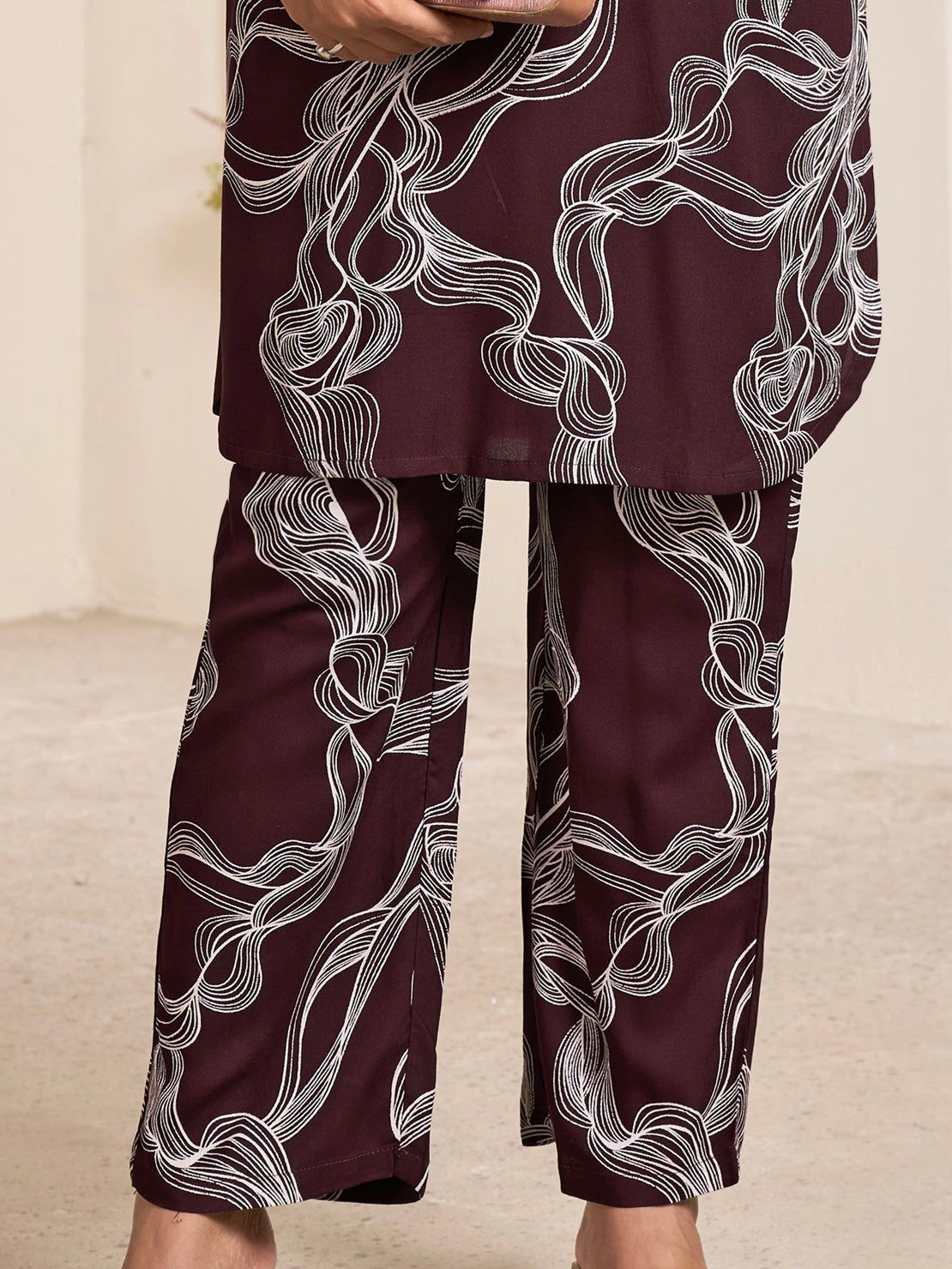 Wine Wave Abstract Co-ord Set