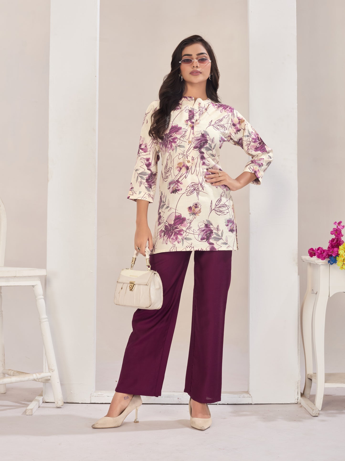 Ivory Burlin Cotton Coord Set