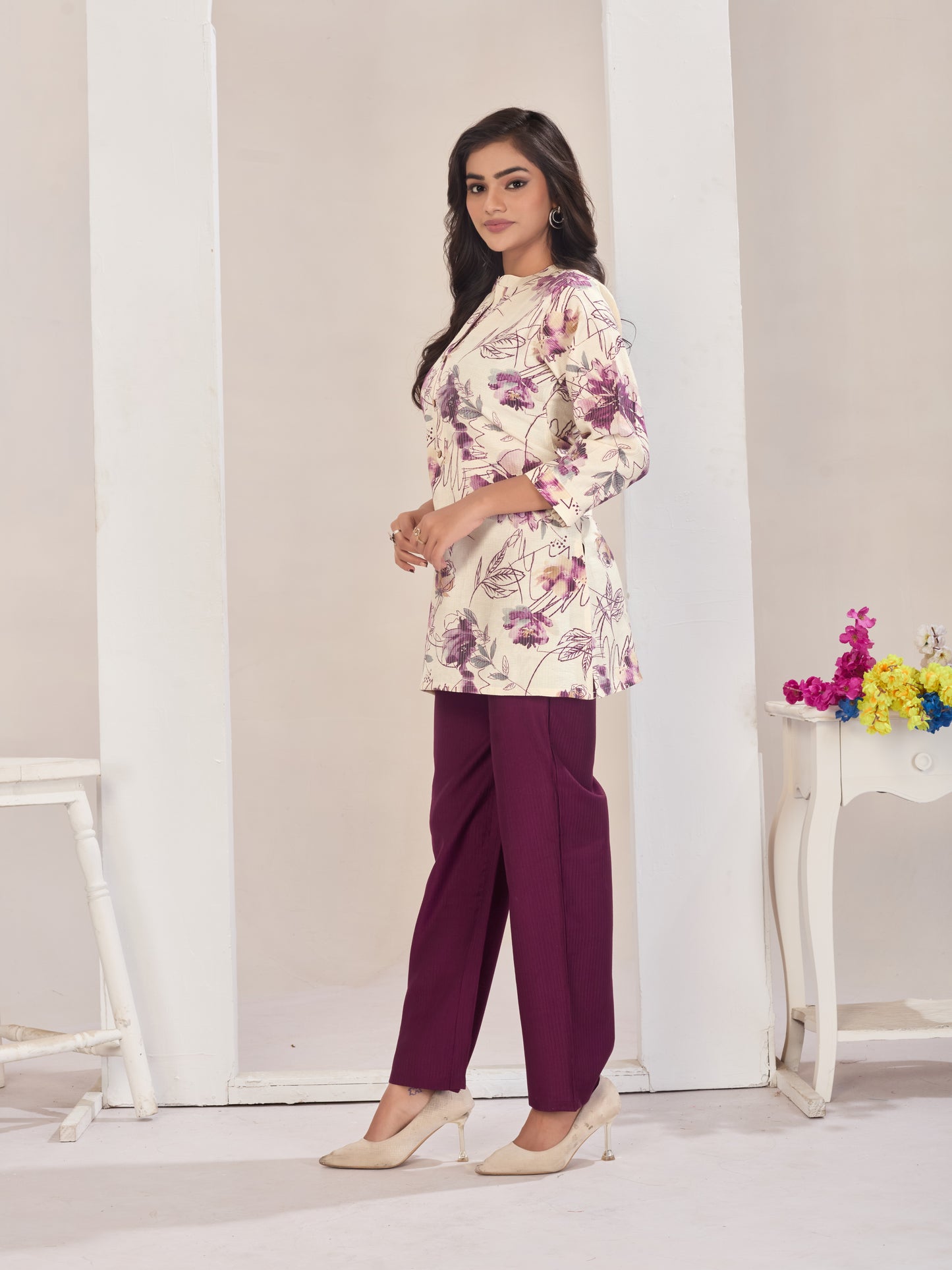 Ivory Burlin Cotton Coord Set