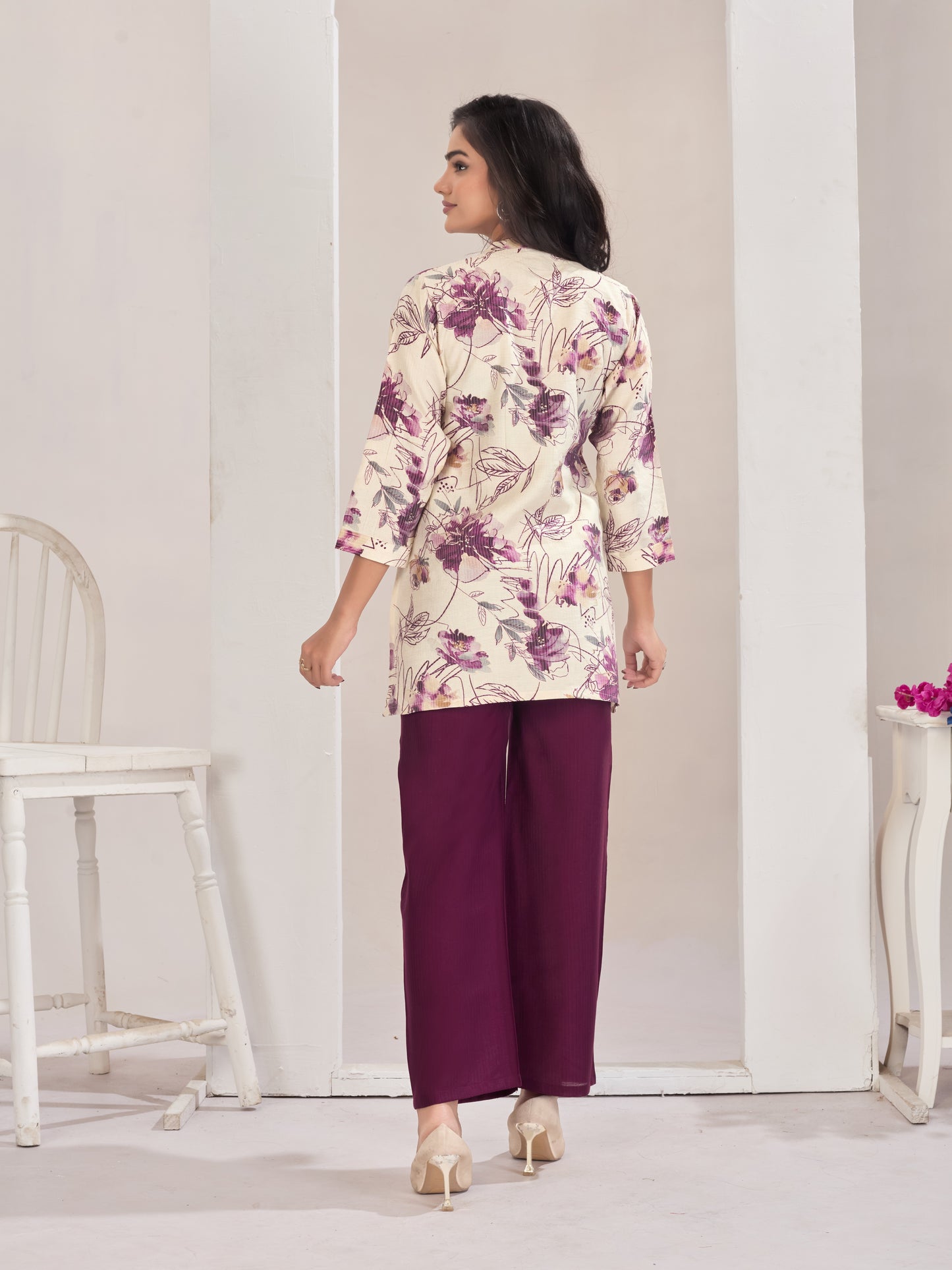 Ivory Burlin Cotton Coord Set