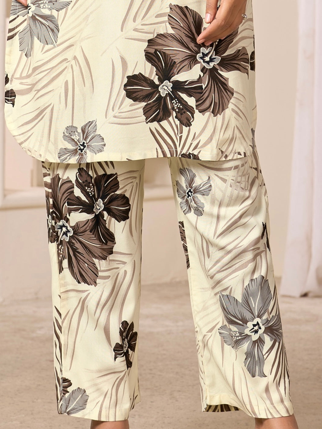 Floral Breeze Beige Co-ord Set